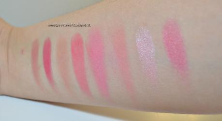 Swatch palettine Makeup Revolution e I heart Makeup