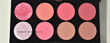 Swatch palettine Makeup Revolution e I heart Makeup