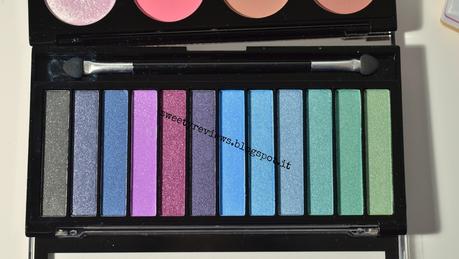 Swatch palettine Makeup Revolution e I heart Makeup