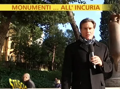 Monumenti di Roma nell'incuria e nell'abbandono. Un servizio di Striscia La Notizia da Colle Oppio allo Stadio dei Marmi