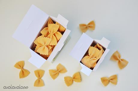 Tutorial: farfalle pasta in pannolenci... con scatola scaricabile!