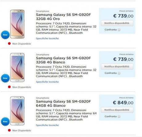 Samsung Galaxy S6 Unieuro