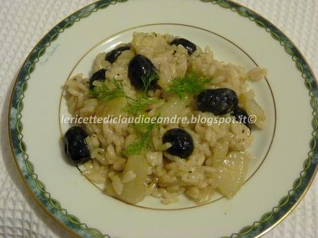 Risotto con finocchi e olive nere