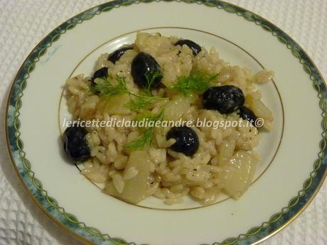 Risotto con finocchi e olive nere