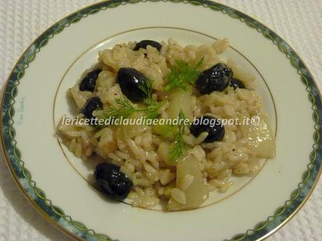 Risotto con finocchi e olive nere