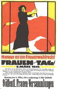 Manifesto tedesco relativo alle locali manifestazioni della Giornata della Donna dell'8 marzo 1914, la cui richiesta principale era il diritto di voto