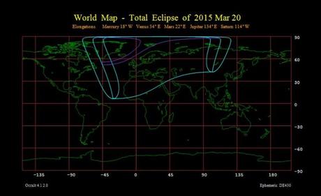 Total  Eclipse  of  2015 Mar 20 - World map