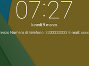 Come aggiungere informazioni personali alla lockscreen