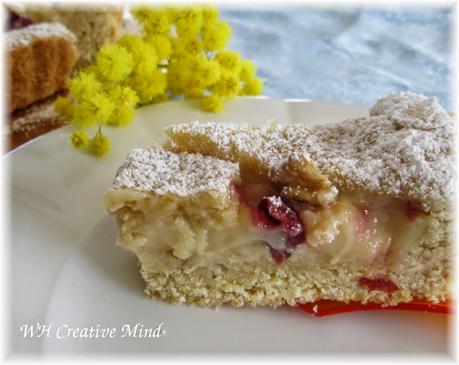 CROSTATA PRIMAVERA con crema pasticcera, amarene e noci