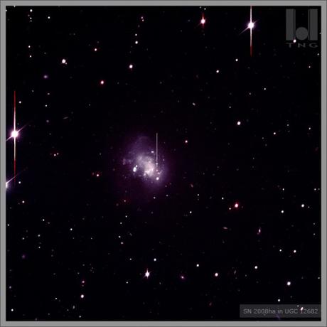 Supernova 2008ha. Crediti: FGG-Telescopio Nazionale Galileo