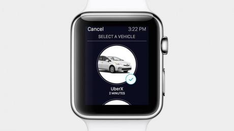 Apple Watch con l'app Uber