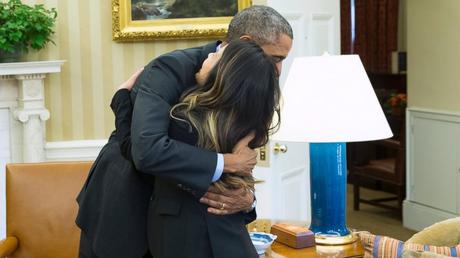 Obama hugs