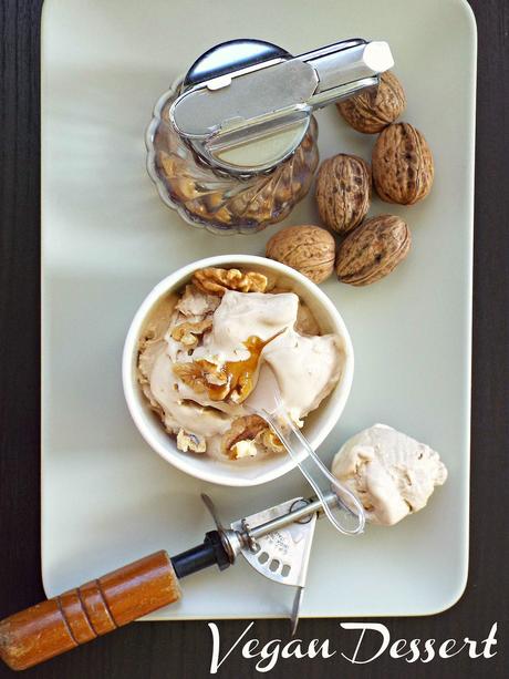 Gelato alla castagna e sciroppo di noci