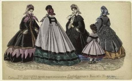 Costume History 1860s: Crinoline Fashion period (1840 - 1870).