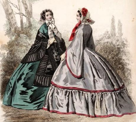 Costume History 1860s: Crinoline Fashion period (1840 - 1870).