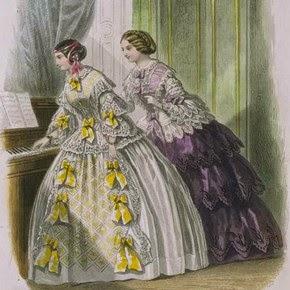 Costume History 1860s: Crinoline Fashion period (1840 - 1870).