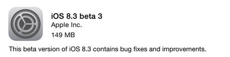 iOS 8.3 beta 3 – Apple lo rilascia agli sviluppatori , Link Diretti al Download! [Completato] [Aggiornamento x2 novità]