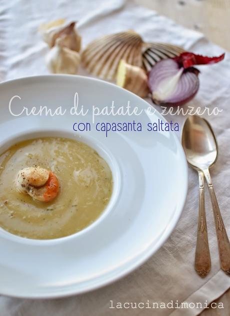 crema di patate e zenzero con capasanta saltata