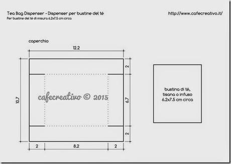 Tea Bag Dispenser template - per bustina té tipo B (2)