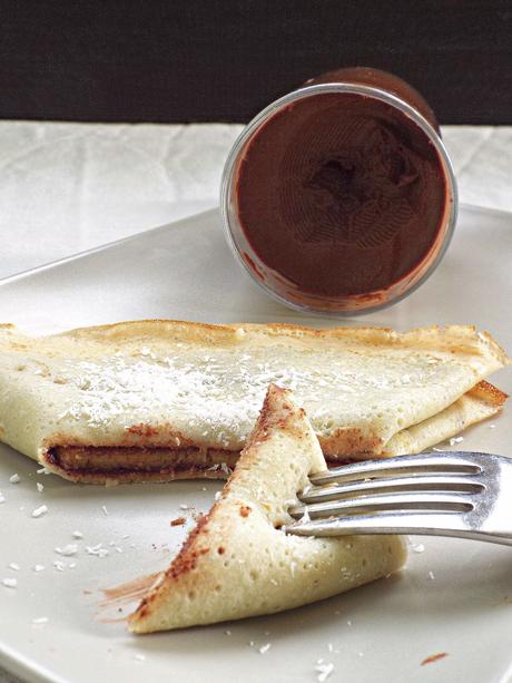 Crêpes al cioccolato fondente (tutto homemade)