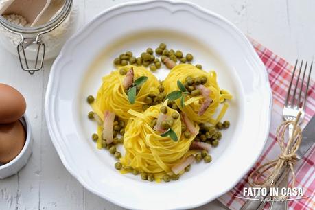 Tagliatelle con Piselli