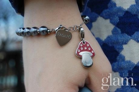 bracciale con ciondolo fungo s'agapò