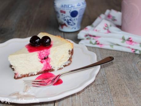 Cheesecake alla ricotta e amarene