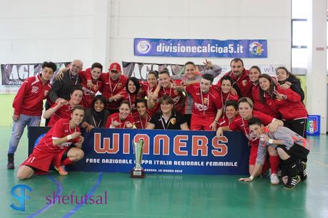 Virtus Ciampino, vincitrice Coppa Italia calcio a 5 femminile, serie C