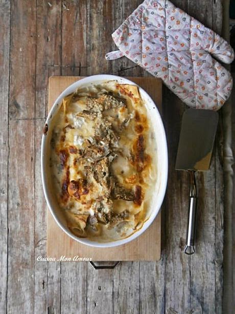 Lasagna ai Carciofi Prosciutto Cotto e Ricotta