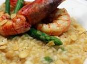 Risotto gamberi asparagi mandorle tostate