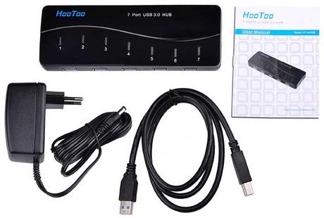 HooToo HT-UH006, compatto e veloce HUB 7 porte per Mac/PC con USB 3.0