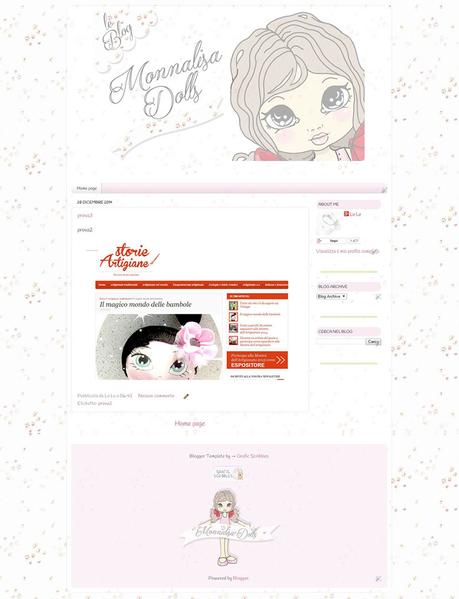 Online il nuovo template di Monnalisa Dolls