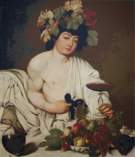Schema per il punto croce: Bacco - Caravaggio -
