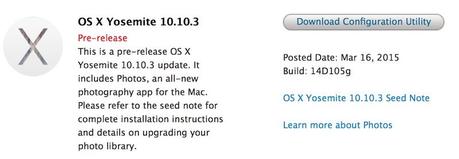 Nuova beta per OS X 10.10.3