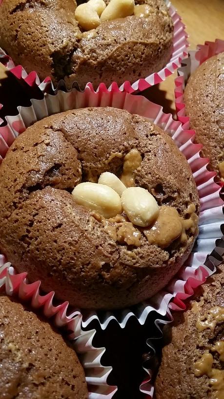 Muffin alla nutella e burro di arachidi solo 4 ingredienti