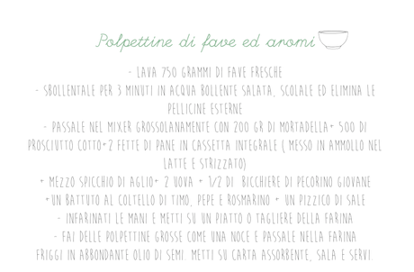 POLPETTINE AROMATICHE DI FAVE