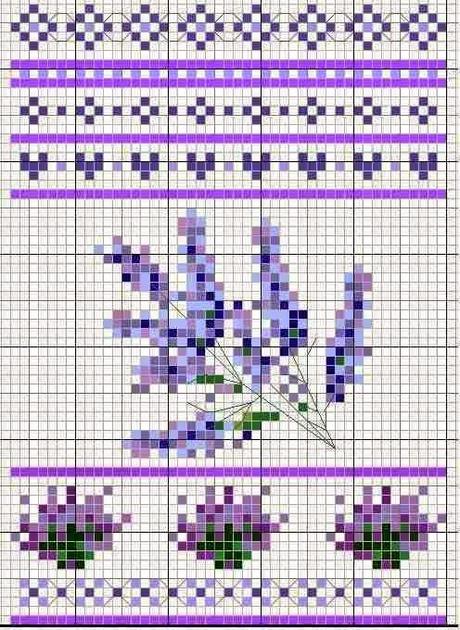 Qualche schema a punto croce dedicati alla lavanda