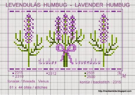 Qualche schema a punto croce dedicati alla lavanda