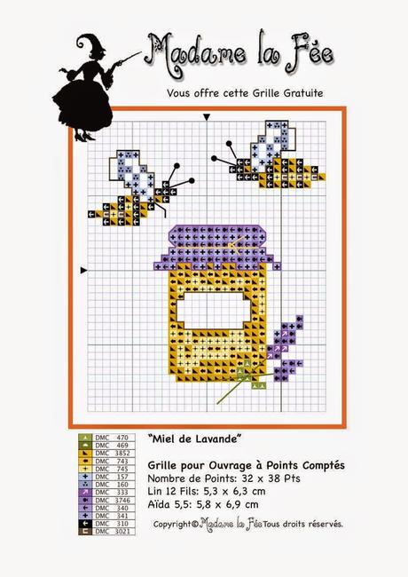 Qualche schema a punto croce dedicati alla lavanda