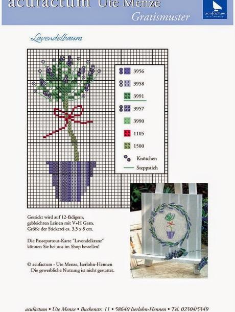 Qualche schema a punto croce dedicati alla lavanda