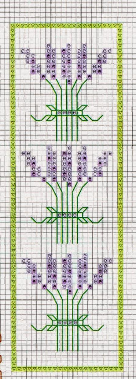 Qualche schema a punto croce dedicati alla lavanda