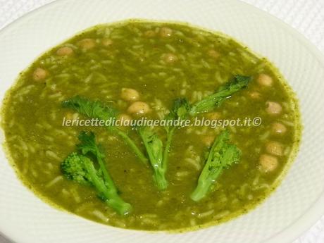 Vellutata, zuppa o minestra ??? con cime di rapa, riso e ceci