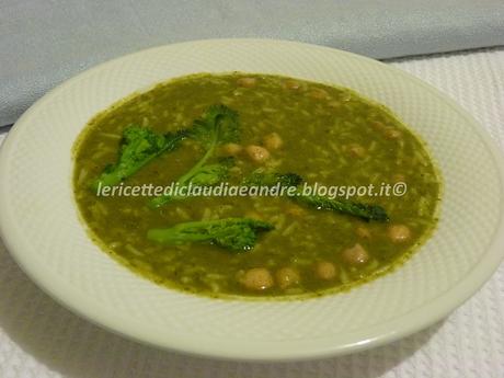 Vellutata, zuppa o minestra ??? con cime di rapa, riso e ceci