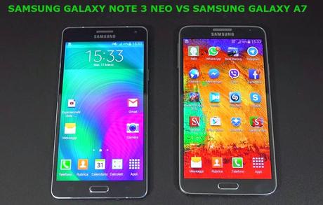 Samsung Galaxy Note 3 Neo vs Samsung Galaxy A7: video confronto