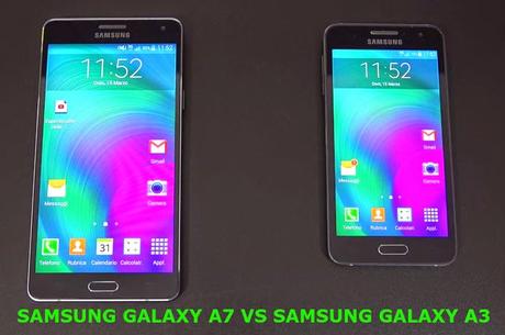 Samsung Galaxy A7 vs Samsung Galaxy A3: video confronto in italiano