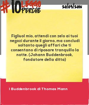 On the bookshelf – I Buddenbrook – Thomas Mann
