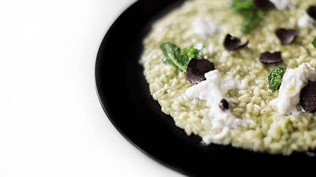 #INGORDO - Risotto cime di rapa, Burrata e tartufo nero pregiato