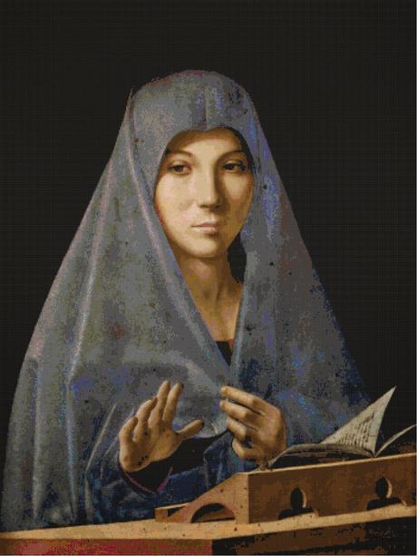 Schema per il punto croce: Annunziata di Antonello da Messina