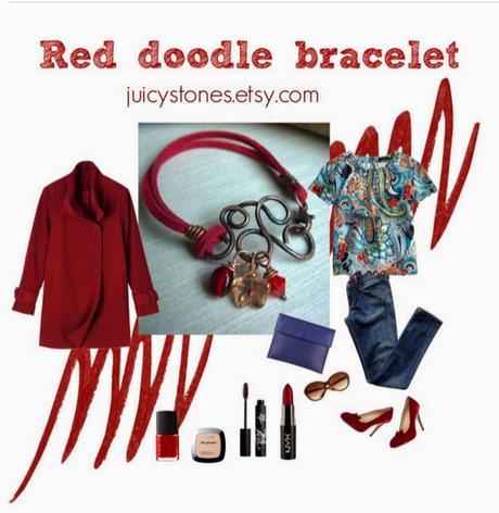 How to style Red Doodle bracelet.