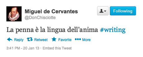 Se Cervantes avesse twittato.